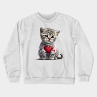 Bundle of love. This kitty cat is a purr-fect valentines gift for your loved one Crewneck Sweatshirt